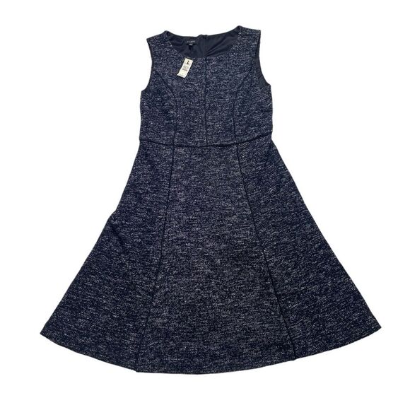 Talbots Marled Knit Dress Lined Black Sz 8 NWT - Picture 4 of 12